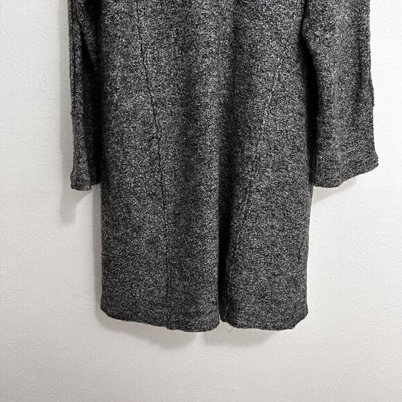 Tahari Long Open Long Cardigan Large Gray Sleeve Relaxed Duster Wool Blend Sz L - Picture 9 of 11